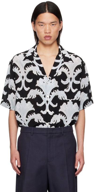 Photo: Valentino Black & Blue Metamorphos Wall Shirt