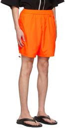 We11done Orange Basic String Shorts