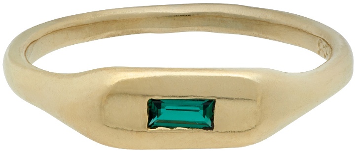 Photo: Seb Brown Gold Emerald Pill Signet Ring