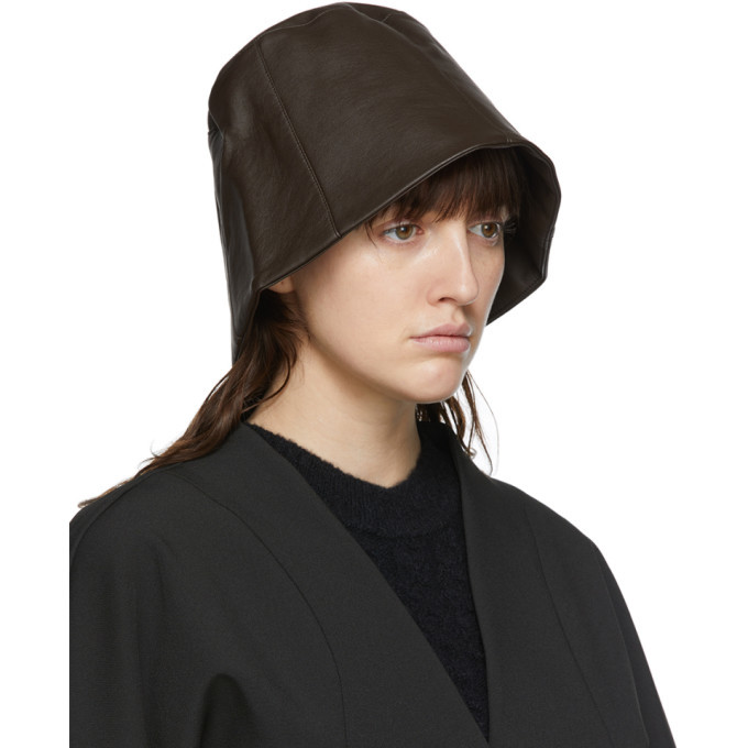 [LOW CLASSIC] / ☆ 24FW WOOL BUCKET BEANIE / DARK BROWN LOW CLASSIC Brown Logo Bucket Hat Low Classic
