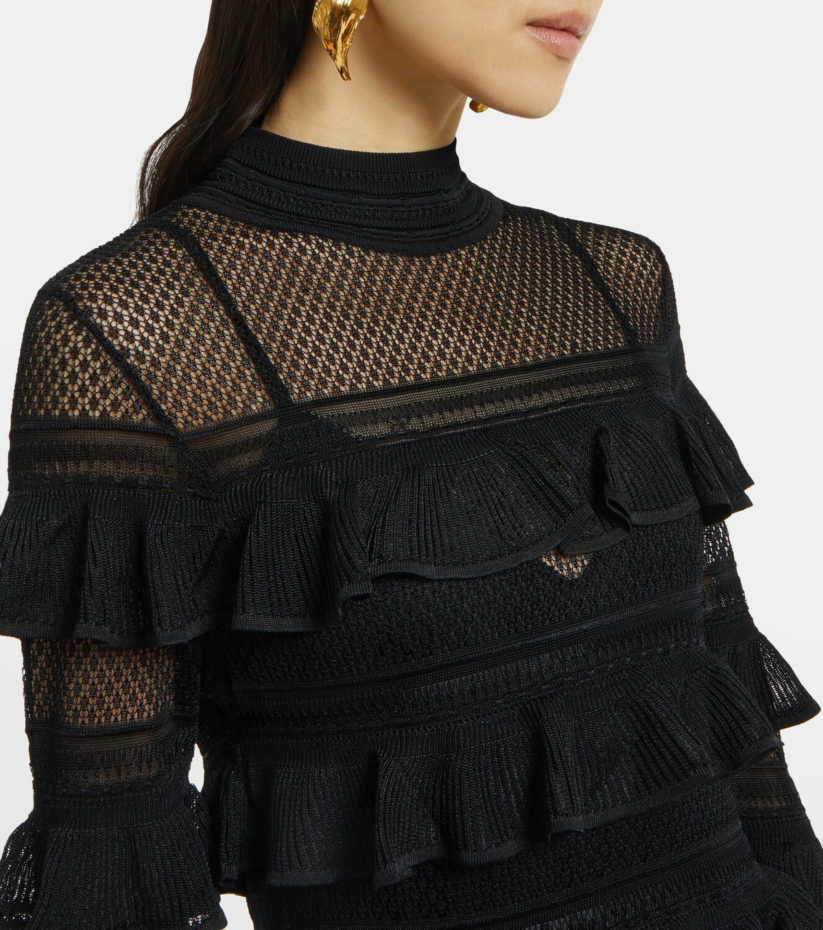 【Zimmermann】Crush High Neck Frilled knitted minidress Zimmermann Crush High Neck Frilled knitted minidress Zimmermann