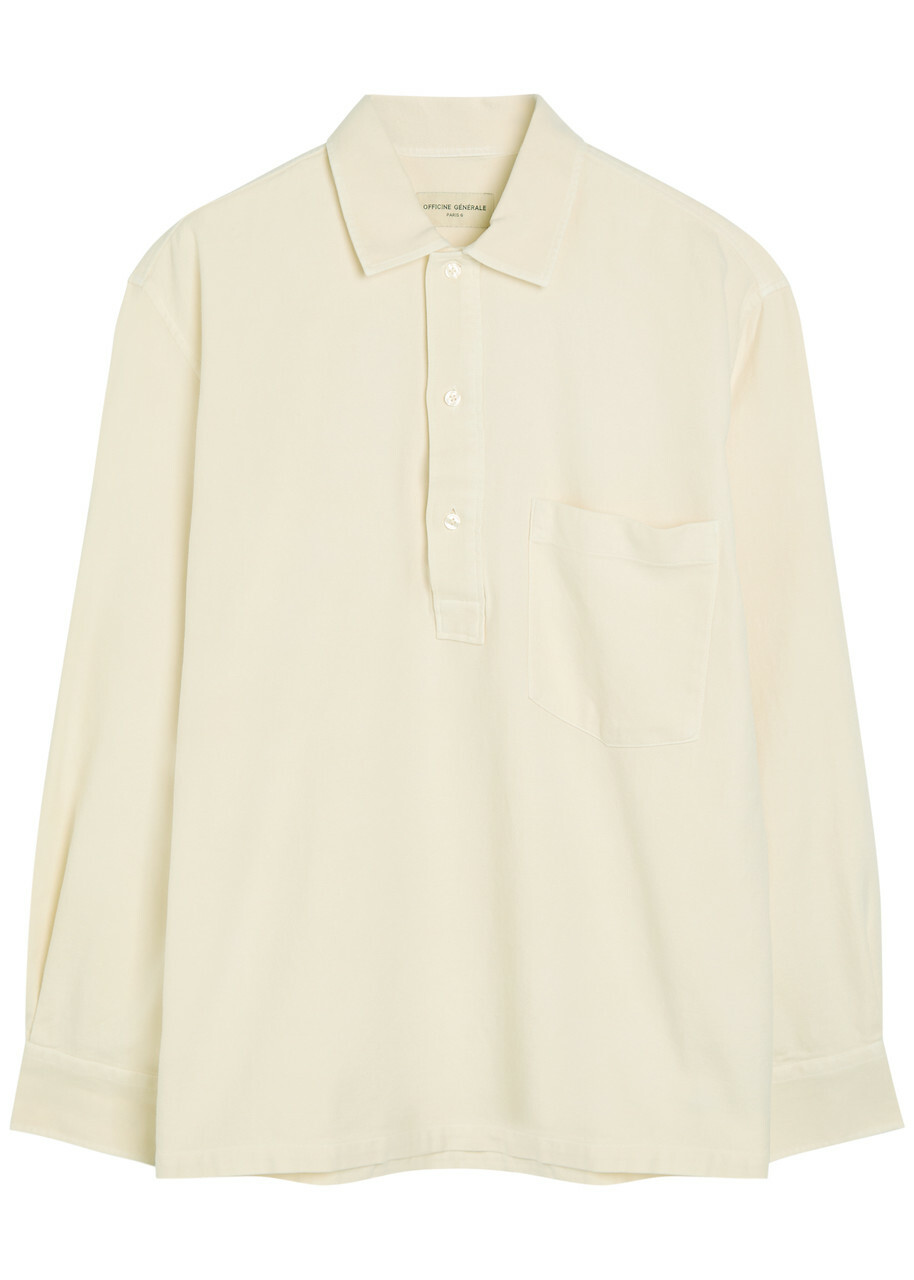 Officine Générale Jordy Cotton-twill Shirt Cream