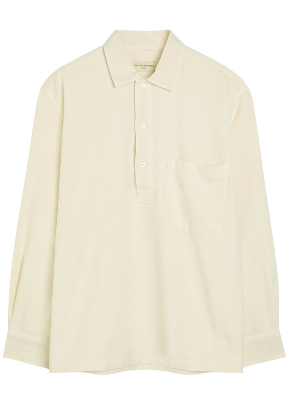 Photo: Officine Générale Jordy Cotton-twill Shirt Cream
