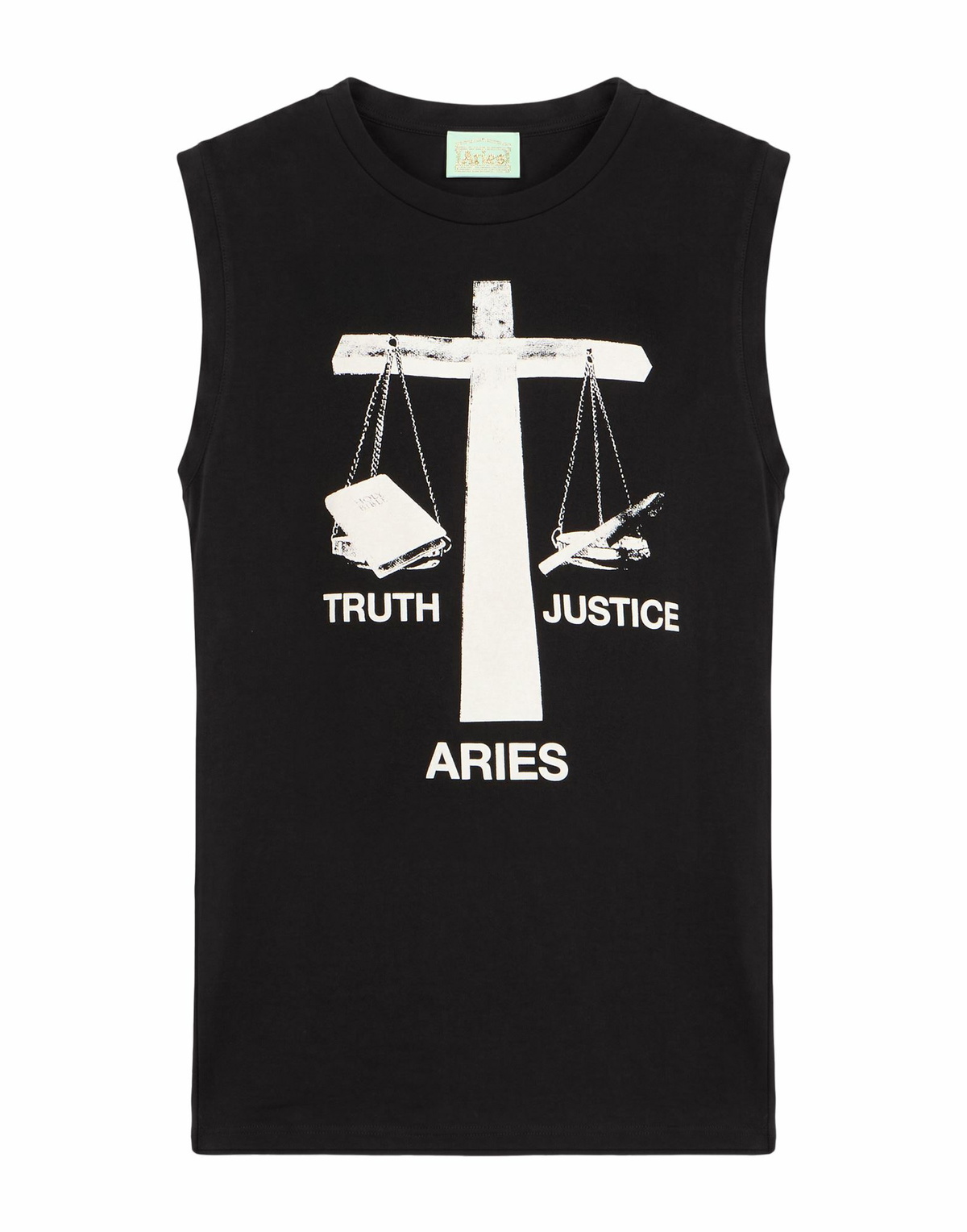 Aries Mens T-shirt in Black