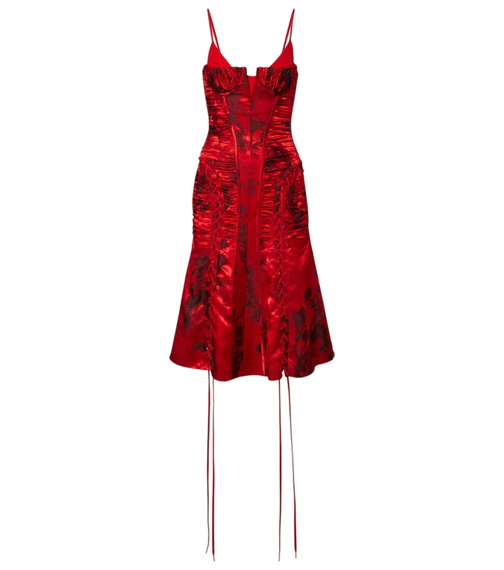 open lace back dress McQueen // Knit Lace Midi Dress – VSP Consignment main image 0