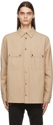 Balmain Beige Monogram Shirt