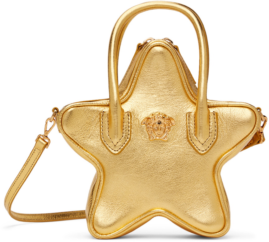 Versace Kids Gold 'La Medusa' Star Crossbody Bag Versace