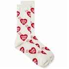 Human Made Men's Heart Sock in Red