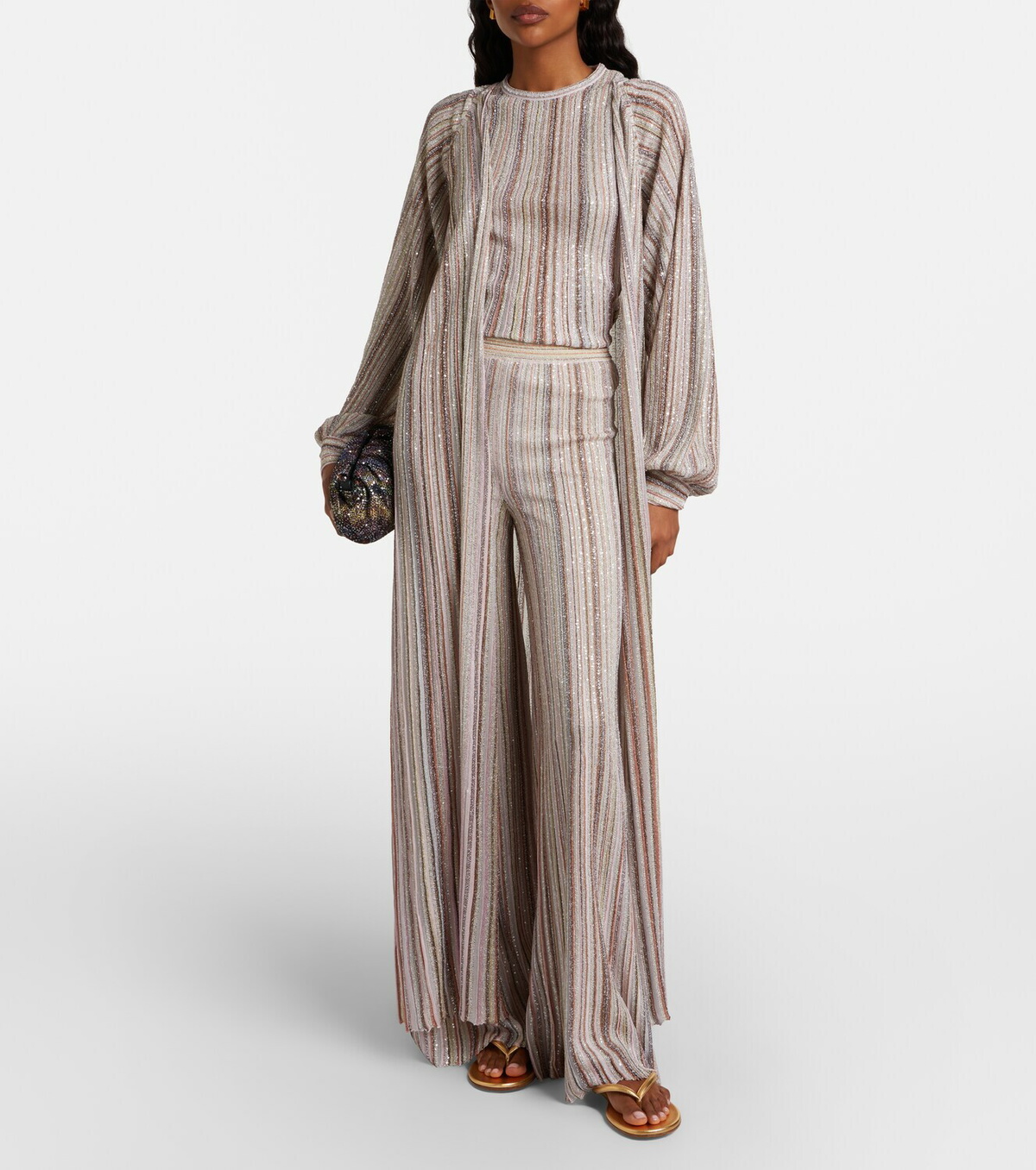Missoni Striped lamé top