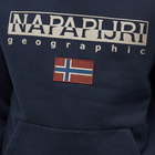 Napapijri Men's Logo Flag Hoody in Blue Marine