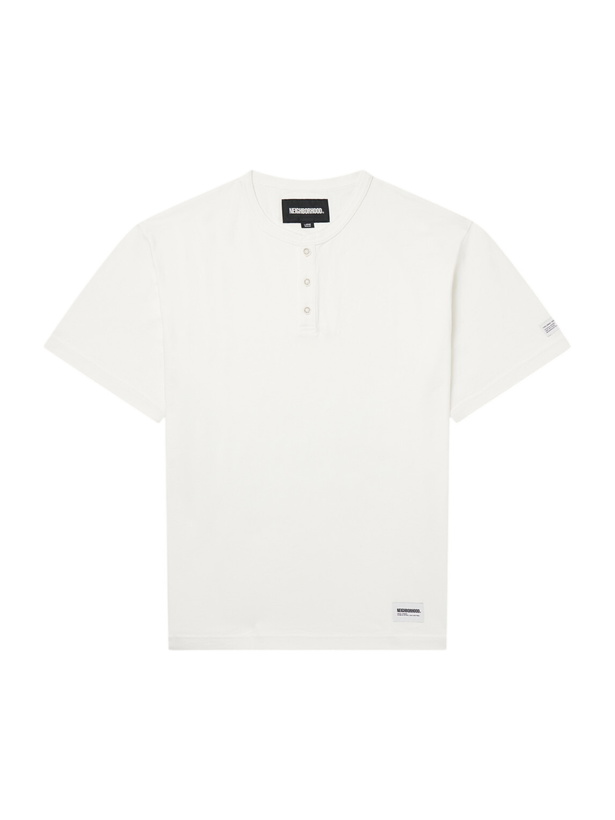 Photo: Neighborhood - Cotton-Jersey Henley T-Shirt - White