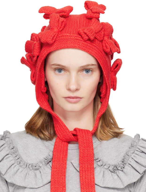 Photo: Comme des Garçons Girl Red Bow Bonnet Hood