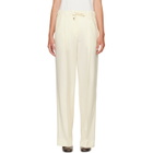 Moncler Off-White Gabardine Tailored Trousers