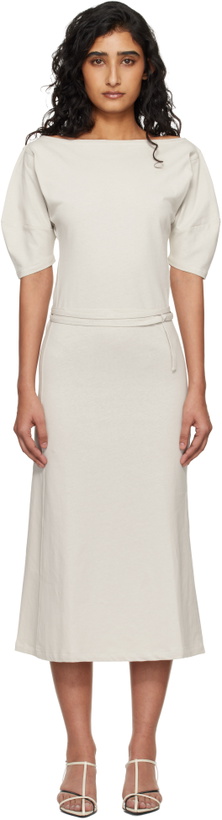Photo: LEMAIRE Off-White Off Shoulder Midi Dress