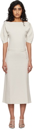 LEMAIRE Off-White Off Shoulder Midi Dress