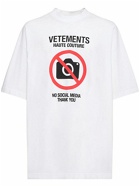 VETEMENTS - No Social Media Printed Cotton T-shirt