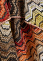 Missoni Zigzag Halterneck Metallic-knit Cover-up top Beige