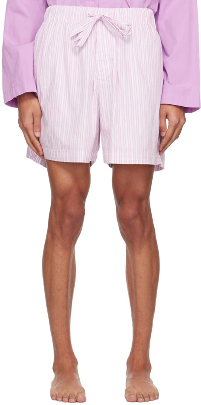 Photo: Tekla Pink Stripe Pyjama Shorts
