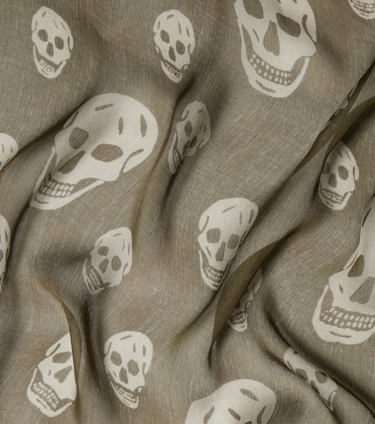 McQueen Printed silk scarf