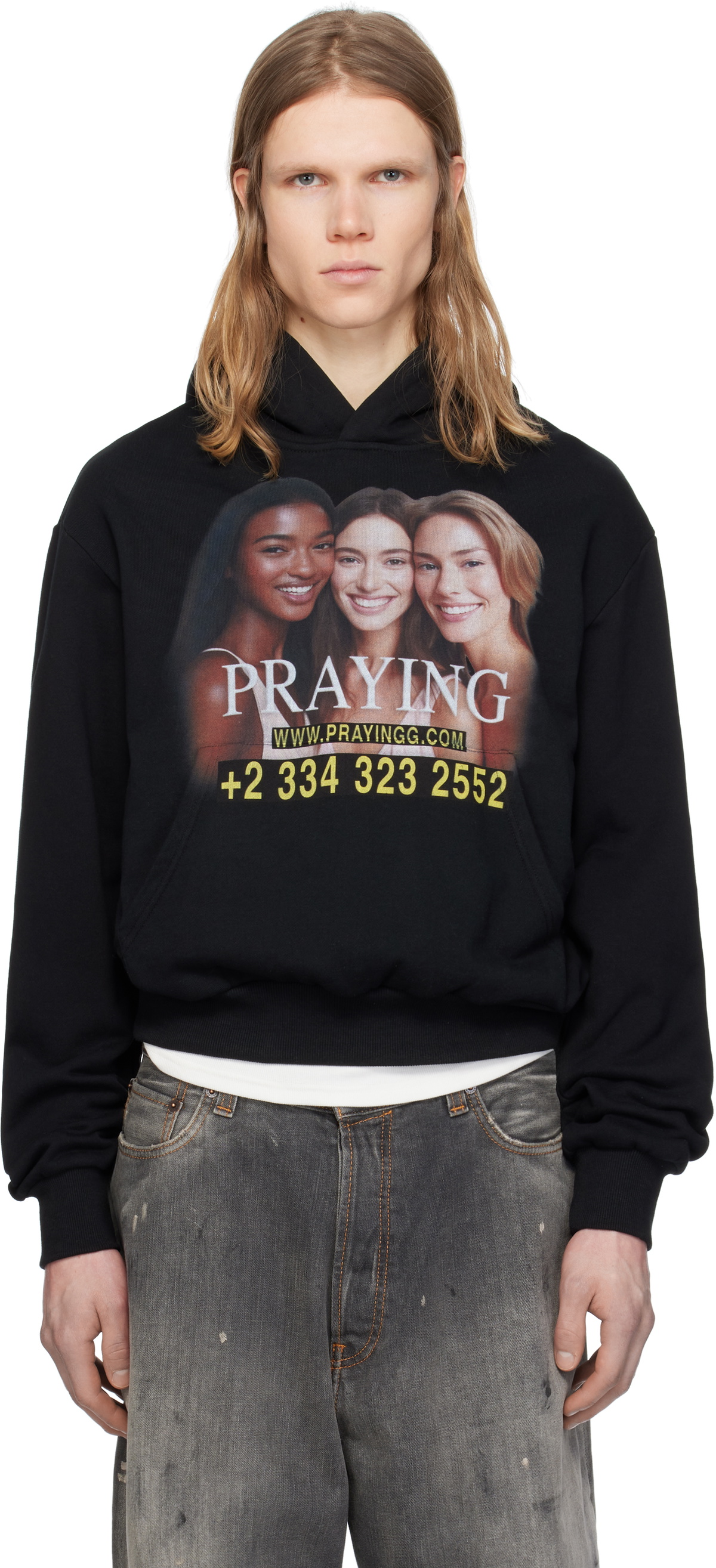 トップス praying 2013 Hoodie Black Praying Black '2013' Hoodie Praying