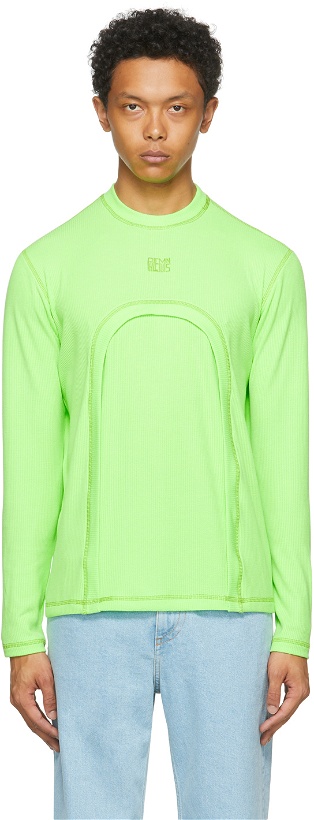 Photo: Phlemuns Green Backless Long Sleeve T-Shirt