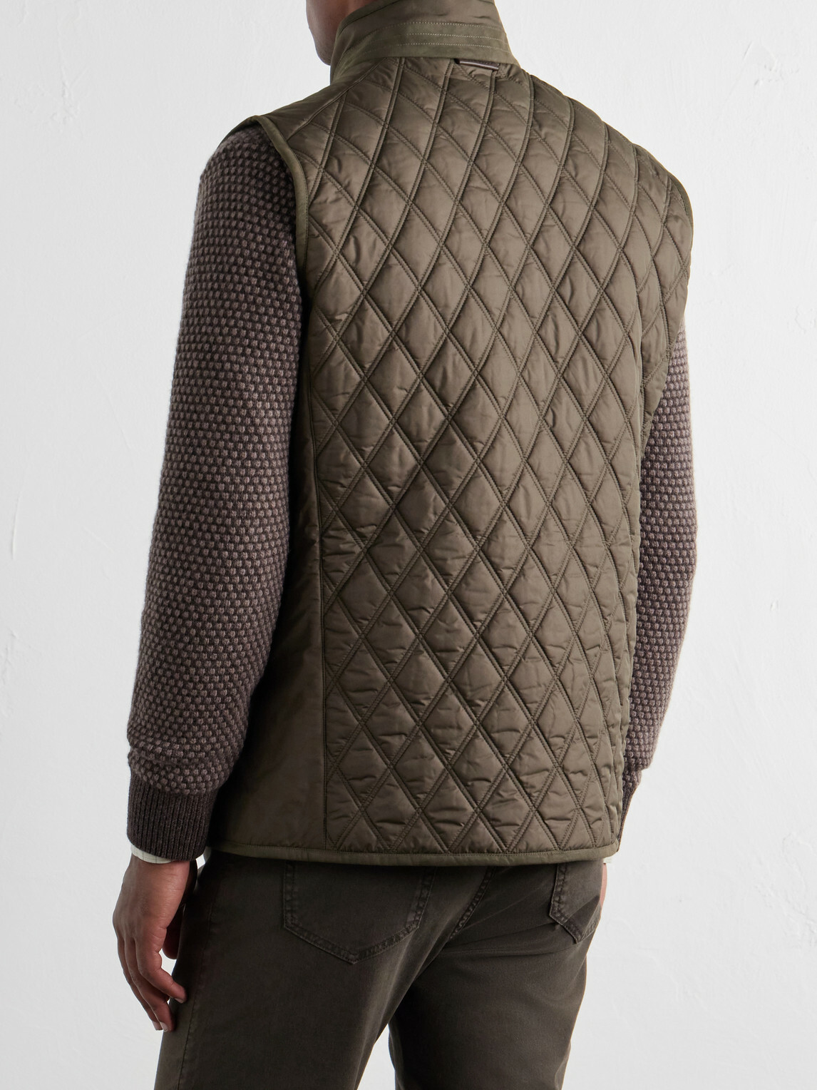 Purdey - Moorland Padded Quilted Shell Gilet - Green