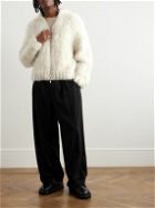 Jil Sander - Mohair, Wool and Cashmere-Blend Zip-Up Cardigan - Neutrals