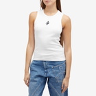 JW Anderson Women's Anchor Embroidery Vest in White