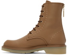 Max Mara Tan Urban Combat Boots