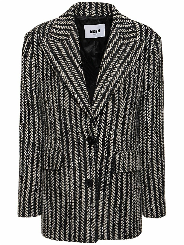 Photo: MSGM - Striped Wool Blend Jacket