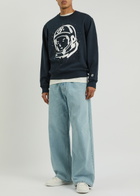 Billionaire Boys Club Astro Embellished Cotton Sweatshirt Navy