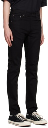 Nudie Jeans Black Lean Dean Jeans