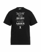 Aries Mens T-shirt in Black