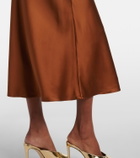 Rebecca Vallance Phoenix draped silk satin cocktail dress