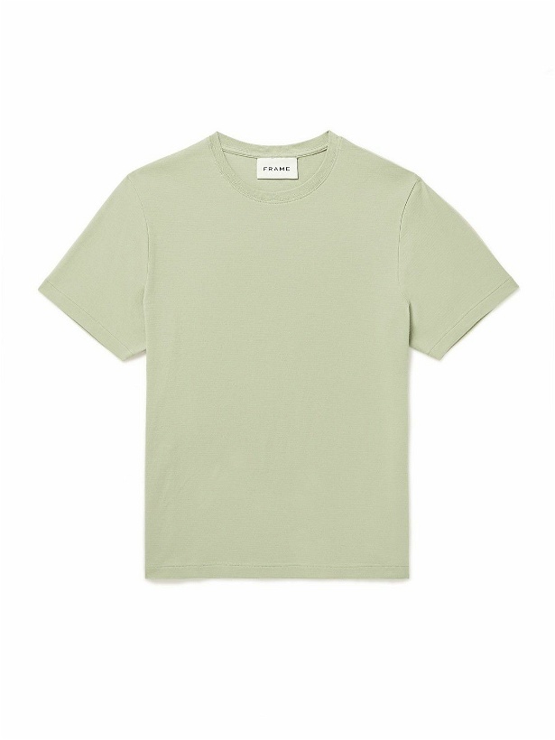 Photo: FRAME - Duo Fold Cotton-Jersey T-Shirt - Green