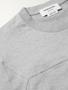THOM BROWNE - Striped Cotton-Jersey T-Shirt - Gray