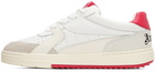 Palm Angels White & Red University Sneakers