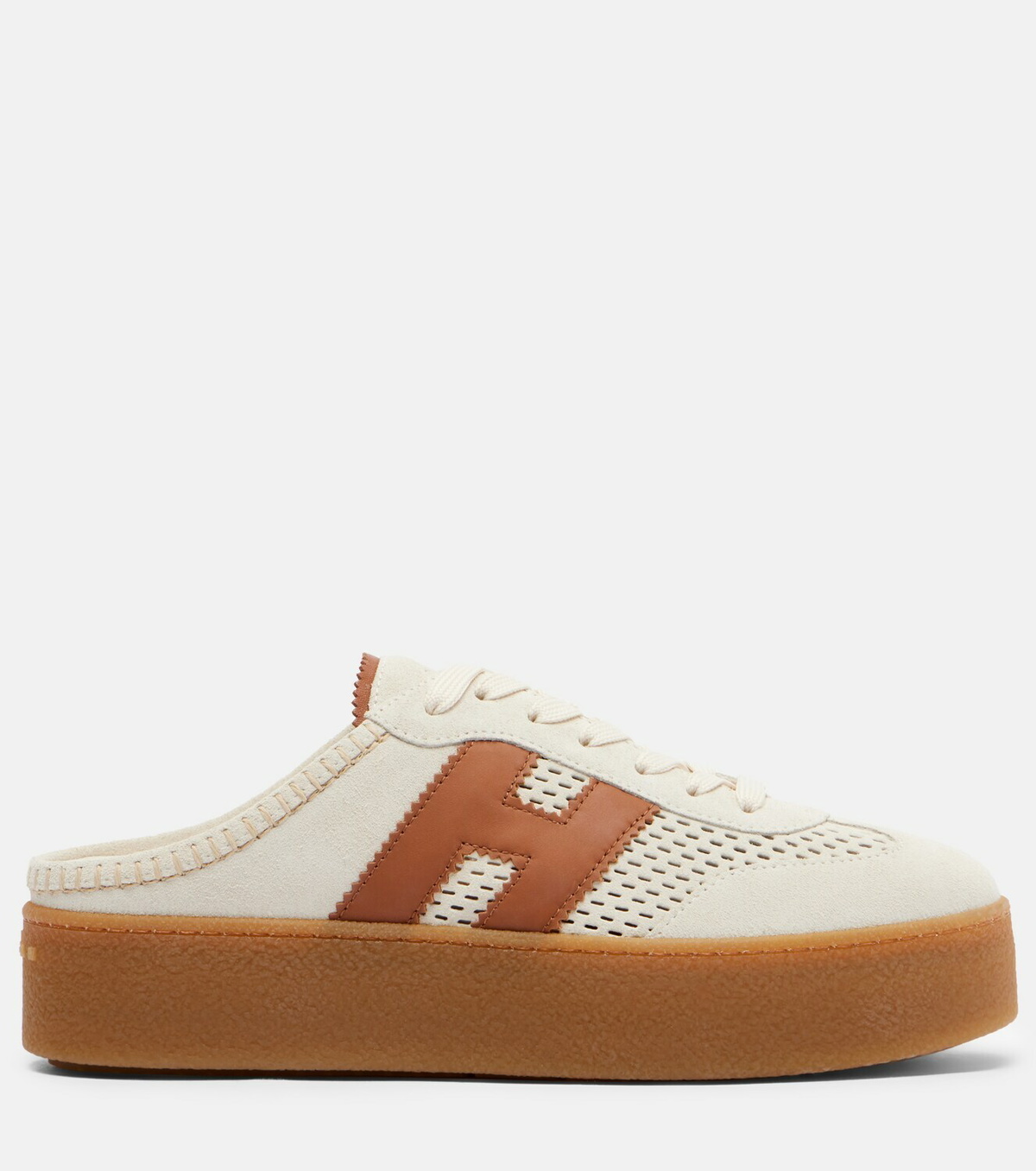 Hogan H698 suede platform mules