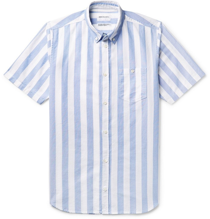 Photo: Norse Projects - Theo Button-Down Collar Striped Cotton Oxford Shirt - Blue