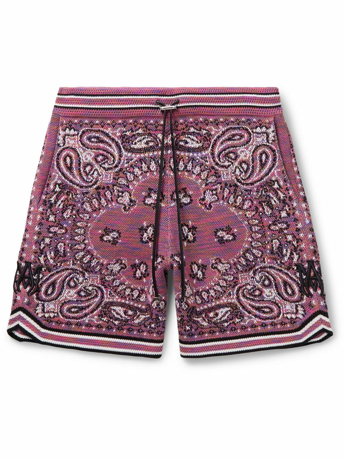 AMIRI - Straight-Leg Space-Dyed Bandana-Jacquard Cotton