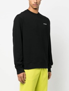 OFF-WHITE - Logo Cotton Crewneck Sweatshirt