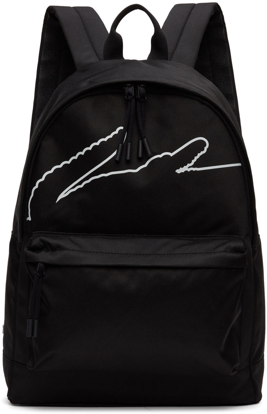 gryde Overgang Ib Lacoste Black Canvas Neocroc Print Backpack Lacoste
