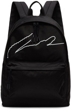 Lacoste Black Canvas Neocroc Print Backpack