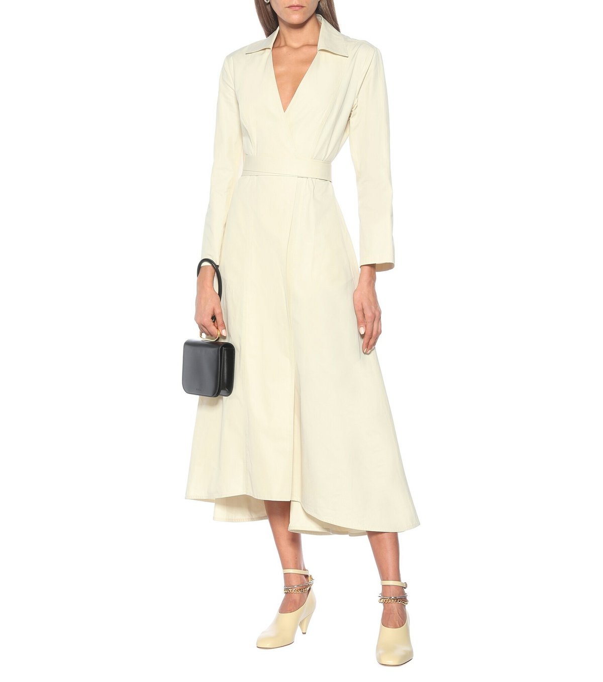 jil sander leather pumps