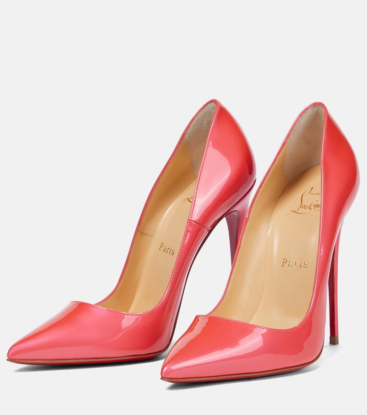 Christian Louboutin Baby Pink Patent Leather So Kate 120 Pumps