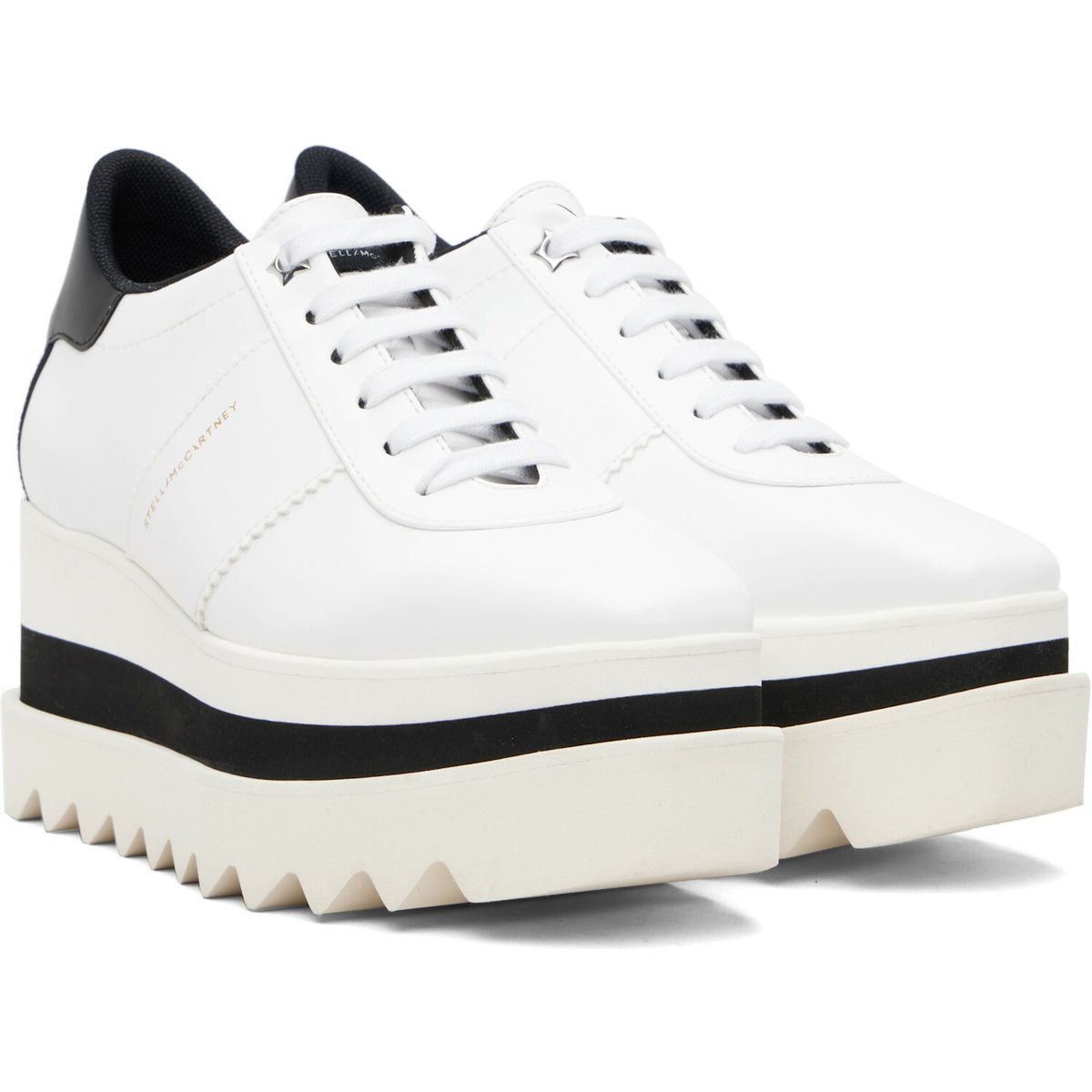 Stella McCartney White Sneak-Elyse Platform Sneakers
