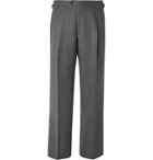 Saman Amel - Wide-Leg Wool and Cashmere-Blend Trousers - Gray