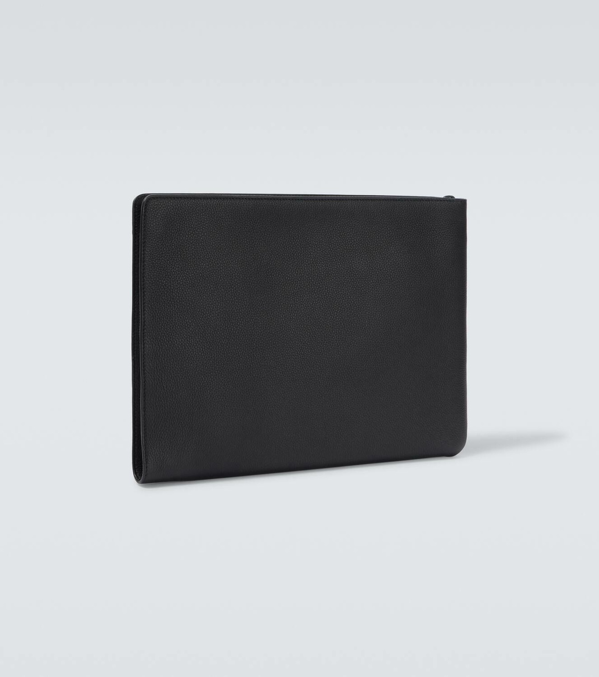 Extra Pouch L29 Ostrich Leather Blue Navy/Onyx | Loro Piana US