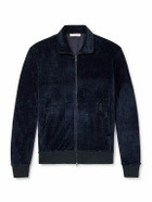 Orlebar Brown - Cassian Cotton-Blend Velour Track Jacket - Blue