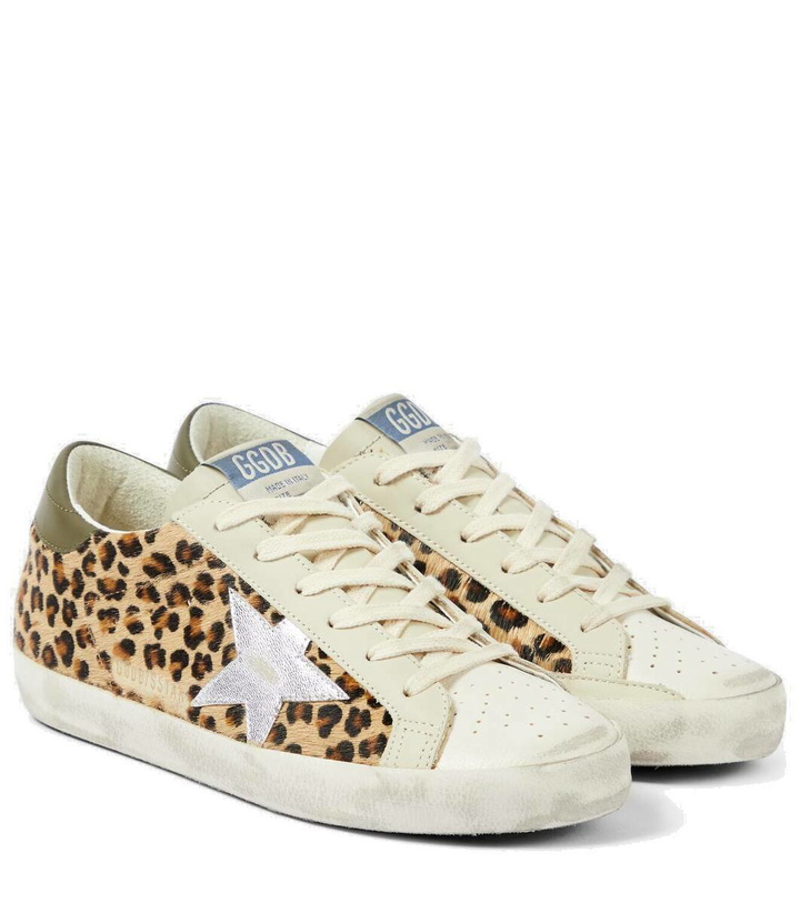 Photo: Golden Goose Super-Star leopard-print leather sneakers